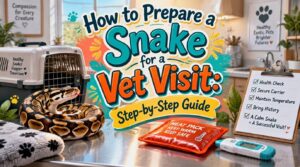 how to prepare a snake for a vet visit