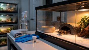 prepare for quarantine, health checks, and enclosure cleaning prepare for quarantine, health checks, and enclosure cleaning