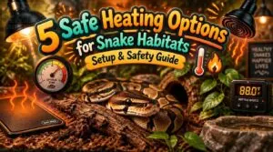 safe heating options for snake habitats