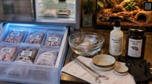safe storage, thawing, and cleaning for snake food supplies safe storage, thawing, and cleaning for snake food supplies