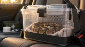 secure, ventilated transport carrier secure, ventilated transport carrier