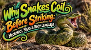 snake coiling before striking snake coiling before striking