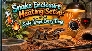 snake enclosure heating setup