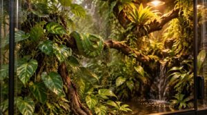 tropical canopy with climbing branches tropical canopy with climbing branches