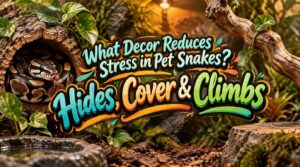 what decor reduces stress in pet snakes