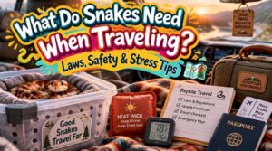 what do snakes need when traveling